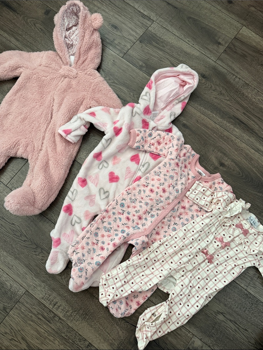 Baby girl cold weather onsies